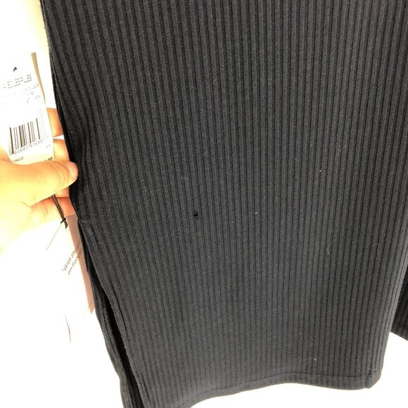NWT Avec  Les Filles Navy Ribbed Knit Prairie Dress Long Sleeve Midi size M - Picture 11 of 15